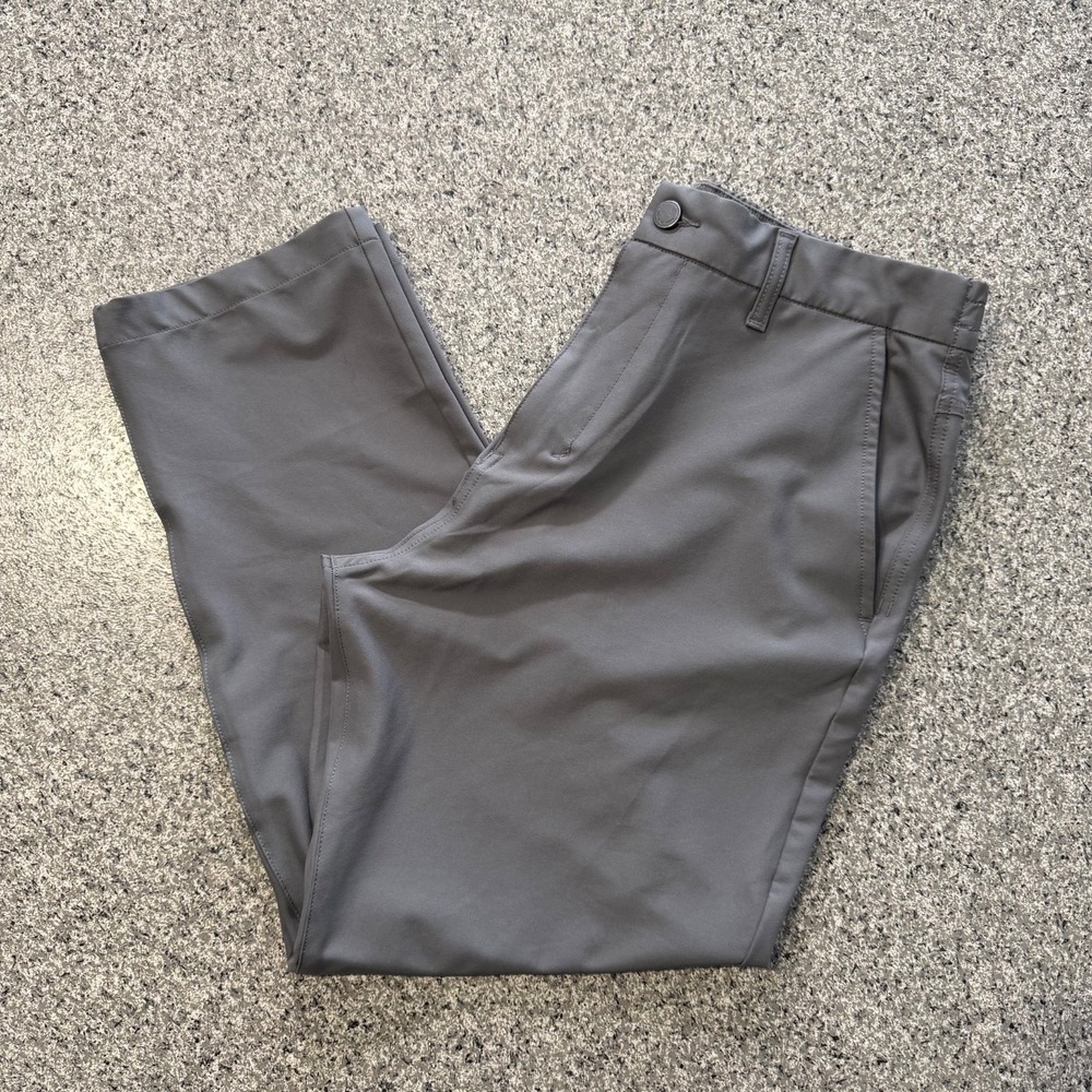 Andrew Marc New York Pants Mens 34x30 Grey Tapered Leg Jogger Dress Pant Stretch